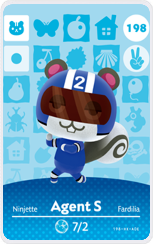 Agent S - Villager NFC Card for Animal Crossing New Horizons Amiibo