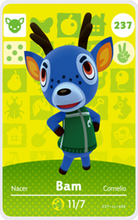 Load image into Gallery viewer, Bam - Villager NFC Card for Animal Crossing New Horizons Amiibo