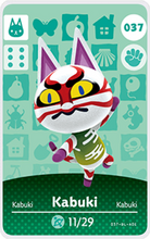Load image into Gallery viewer, Kabuki - Villager NFC Card for Animal Crossing New Horizons Amiibo