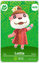 Load image into Gallery viewer, Lottie - Villager NFC Card for Animal Crossing New Horizons Amiibo