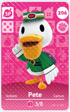 Load image into Gallery viewer, Pete - Villager NFC Card for Animal Crossing New Horizons Amiibo