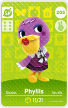 Load image into Gallery viewer, Phyllis - Villager NFC Card for Animal Crossing New Horizons Amiibo