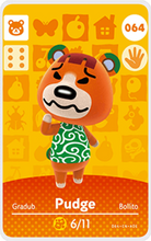 Load image into Gallery viewer, Pudge - Villager NFC Card for Animal Crossing New Horizons Amiibo