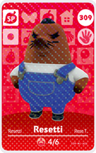 Load image into Gallery viewer, Resetti - Villager NFC Card for Animal Crossing New Horizons Amiibo