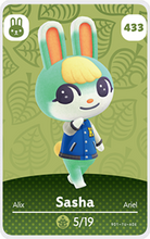 Load image into Gallery viewer, Sasha - Villager NFC Card for Animal Crossing New Horizons Amiibo