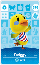 Load image into Gallery viewer, Twiggy - Villager NFC Card for Animal Crossing New Horizons Amiibo