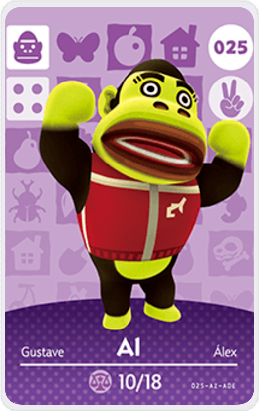 Al Villager NFC Card for Animal Crossing New Horizons Amiibo