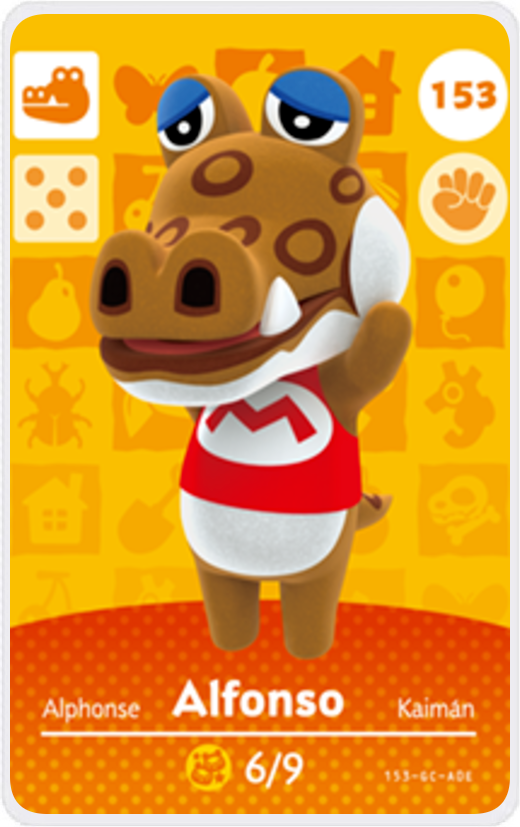 Alfonso - Villager NFC Card for Animal Crossing New Horizons Amiibo