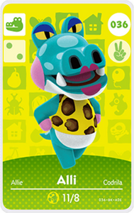 Alli - Villager NFC Card for Animal Crossing New Horizons Amiibo