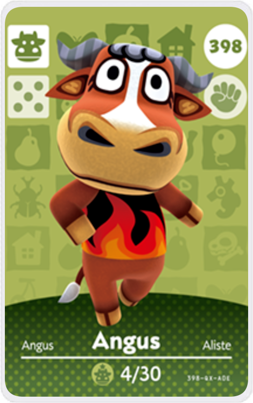 Angus - Villager NFC Card for Animal Crossing New Horizons Amiibo