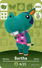 Load image into Gallery viewer, Bertha - Villager NFC Card for Animal Crossing New Horizons Amiibo
