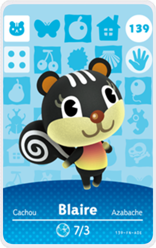 Blaire - Villager NFC Card for Animal Crossing New Horizons Amiibo