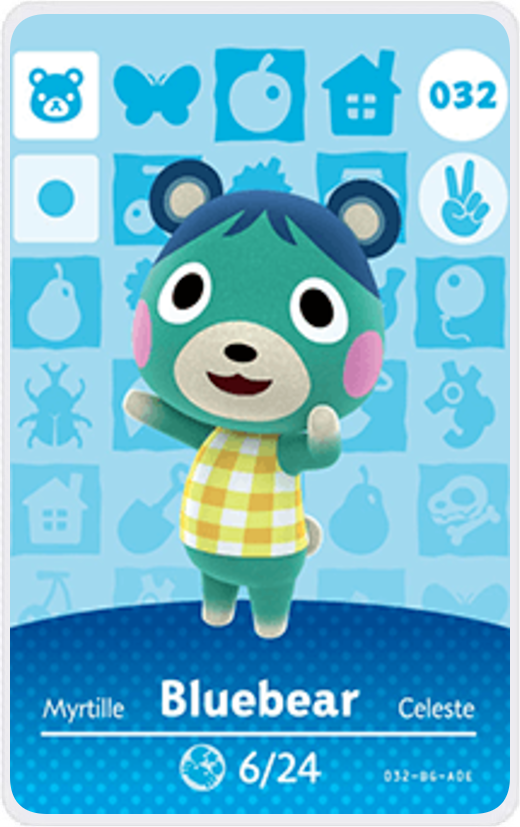 Bluebear - Villager NFC Card for Animal Crossing New