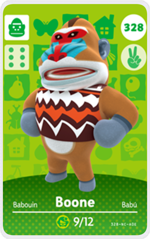 Boone - Villager NFC Card for Animal Crossing New Horizons Amiibo