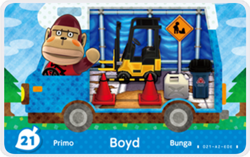 Boyd - Villager NFC Card for Animal Crossing New Horizons Amiibo