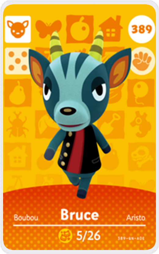 Bruce - Villager NFC Card for Animal Crossing New Horizons Amiibo