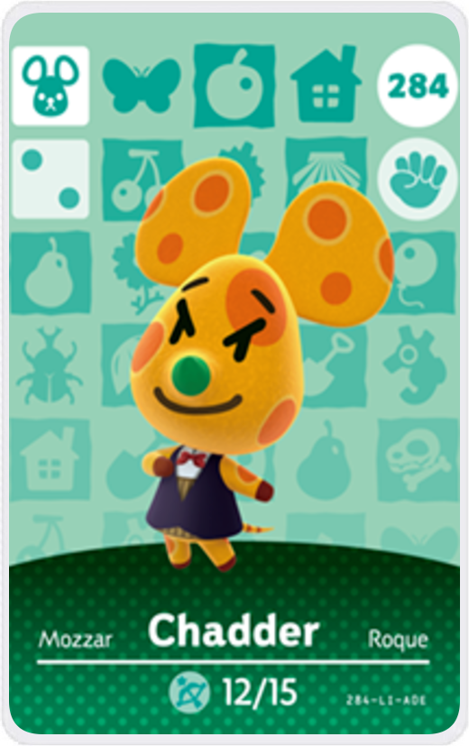 Chadder - Villager NFC Card for Animal Crossing New Horizons Amiibo