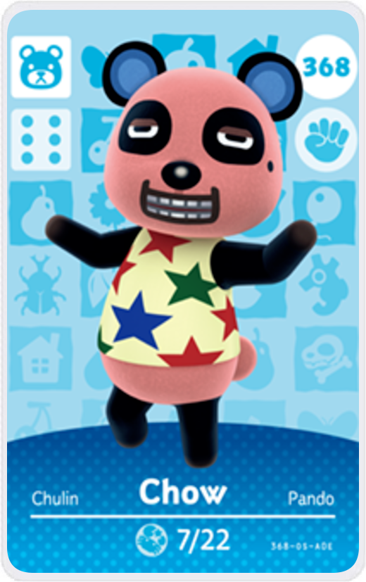Chow - Villager NFC Card for Animal Crossing New Horizons Amiibo
