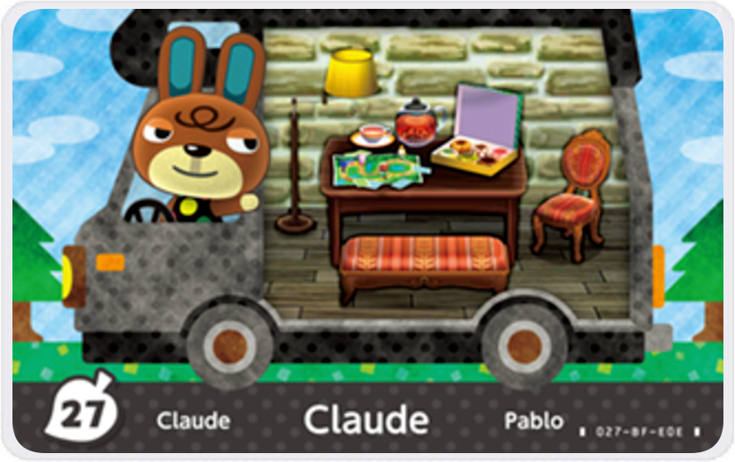 Claude - Villager NFC Card for Animal Crossing New Horizons Amiibo