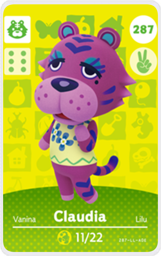 Claudia - Villager NFC Card for Animal Crossing New Horizons Amiibo
