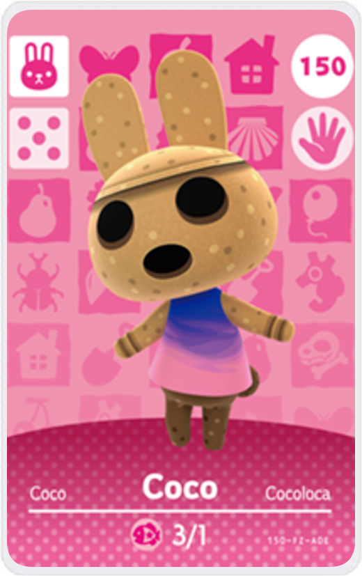 Coco - Villager NFC Card for Animal Crossing New Horizons Amiibo