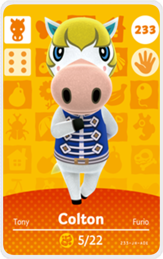 Colton - Villager NFC Card for Animal Crossing New Horizons Amiibo