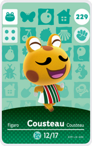 Cousteau - Villager NFC Card for Animal Crossing New Horizons Amiibo