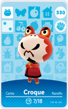 Load image into Gallery viewer, Croque - Villager NFC Card for Animal Crossing New Horizons Amiibo
