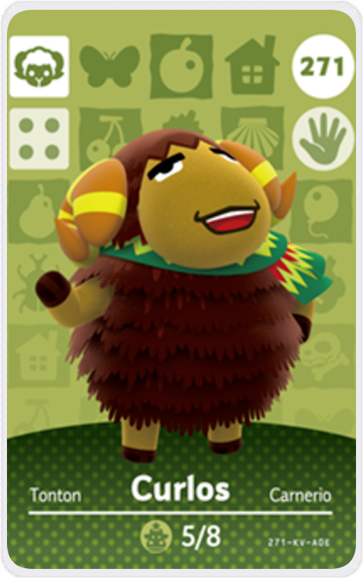 Curlos - Villager NFC Card for Animal Crossing New Horizons Amiibo