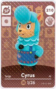 Cyrus - Villager NFC Card for Animal Crossing New Horizons Amiibo