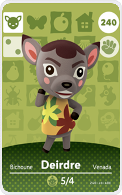 Deirdre - Villager NFC Card for Animal Crossing New Horizons Amiibo