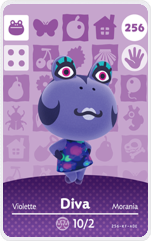 Diva - Villager NFC Card for Animal Crossing New Horizons Amiibo