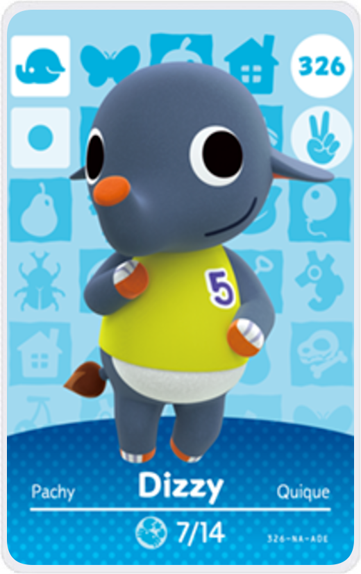 Dizzy - Villager NFC Card for Animal Crossing New Horizons Amiibo