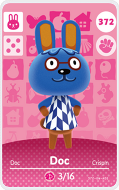 Animal Crossing Happy Home Designer Amiibo Tarjeta Bunnie 087/100