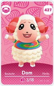 Dom - Villager NFC Card for Animal Crossing New Horizons Amiibo