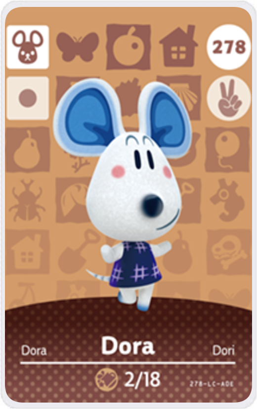Dora - Villager NFC Card for Animal Crossing New Horizons Amiibo