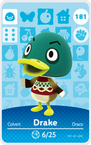 Drake - Villager NFC Card for Animal Crossing New Horizons Amiibo