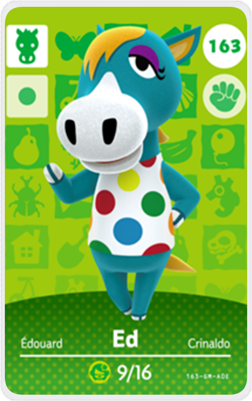 Ed - Villager NFC Card for Animal Crossing New Horizons Amiibo
