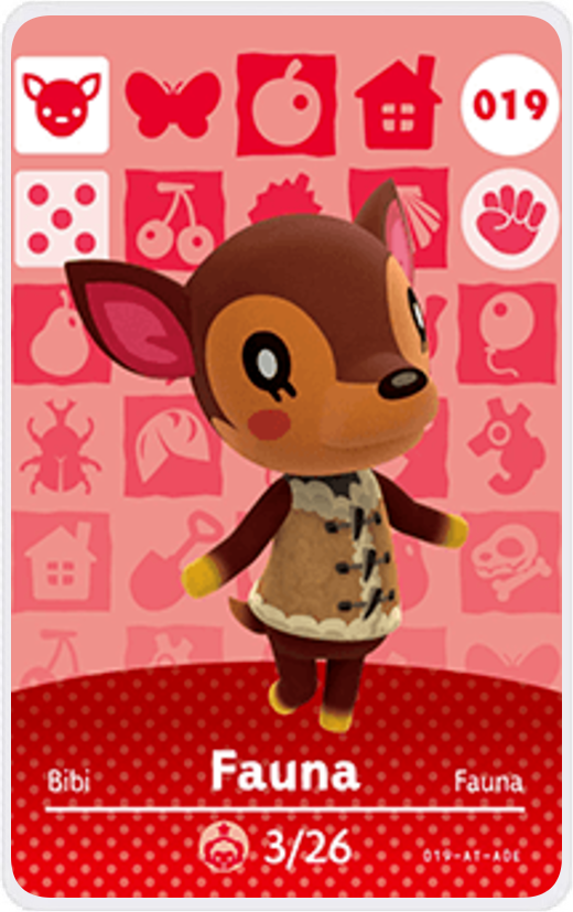 Fauna Villager NFC Card for Animal Crossing New Horizons Amiibo