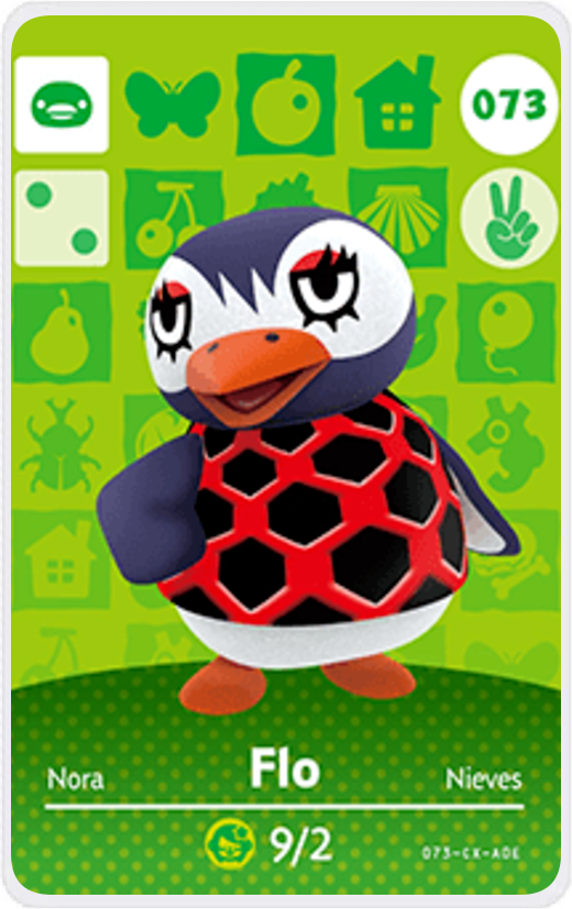 Flo - Villager NFC Card for Animal Crossing New Horizons Amiibo