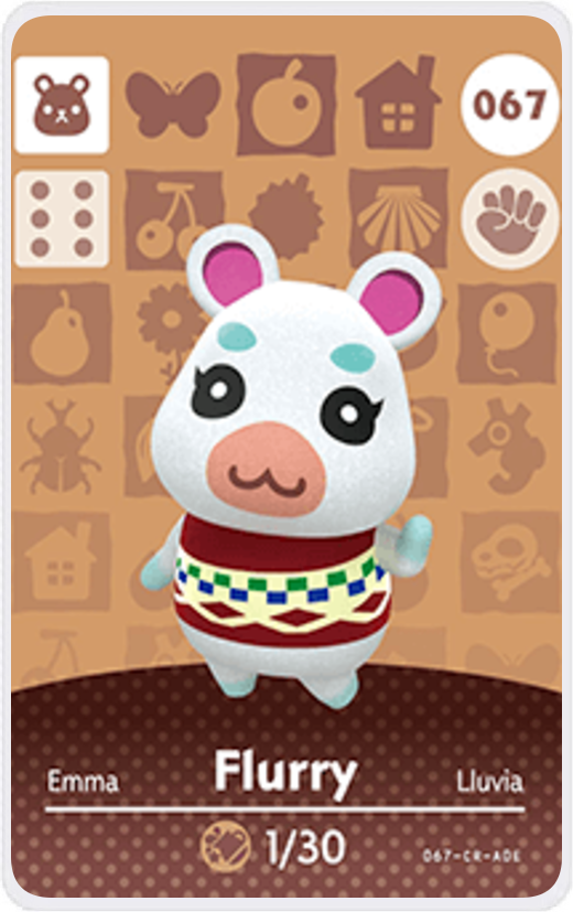 Flurry - Villager NFC Card for Animal Crossing New Horizons Amiibo