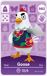 Goose - Villager NFC Card for Animal Crossing New Horizons Amiibo