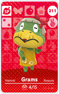Grams - Villager NFC Card for Animal Crossing New Horizons Amiibo