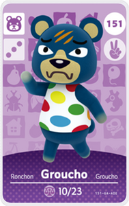 Groucho - Villager NFC Card for Animal Crossing New Horizons Amiibo