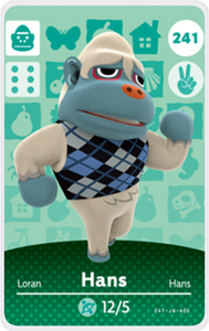Hans - Villager NFC Card for Animal Crossing New Horizons Amiibo