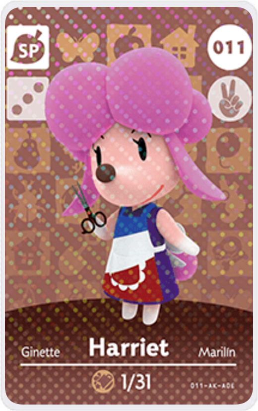 Harriet - Villager NFC Card for Animal Crossing New Horizons Amiibo