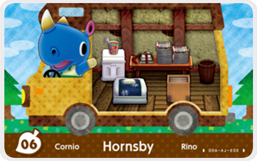 Hornsby - Villager NFC Card for Animal Crossing New Horizons Amiibo