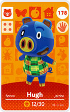 Load image into Gallery viewer, Hugh - Villager NFC Card for Animal Crossing New Horizons Amiibo
