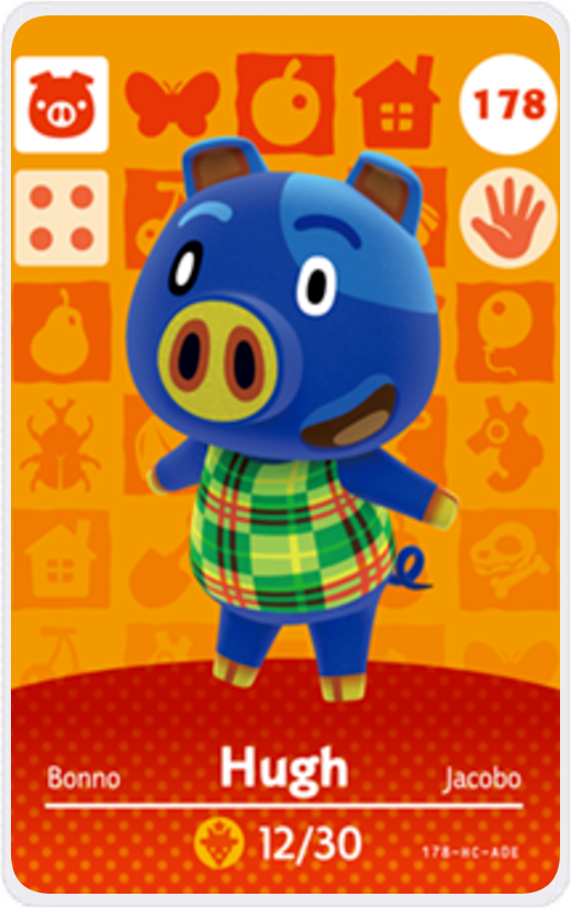 Hugh - Villager NFC Card for Animal Crossing New Horizons Amiibo