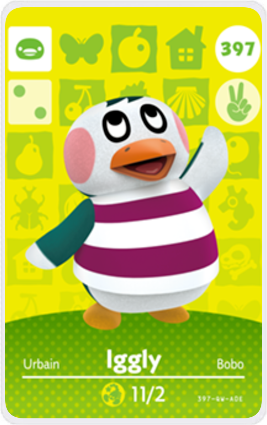 Iggly - Villager NFC Card for Animal Crossing New Horizons Amiibo